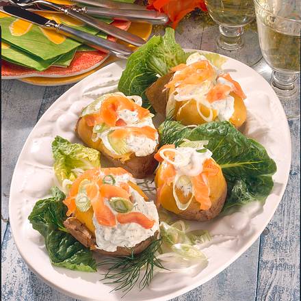 Baked Potatoes mit Quark Rezept