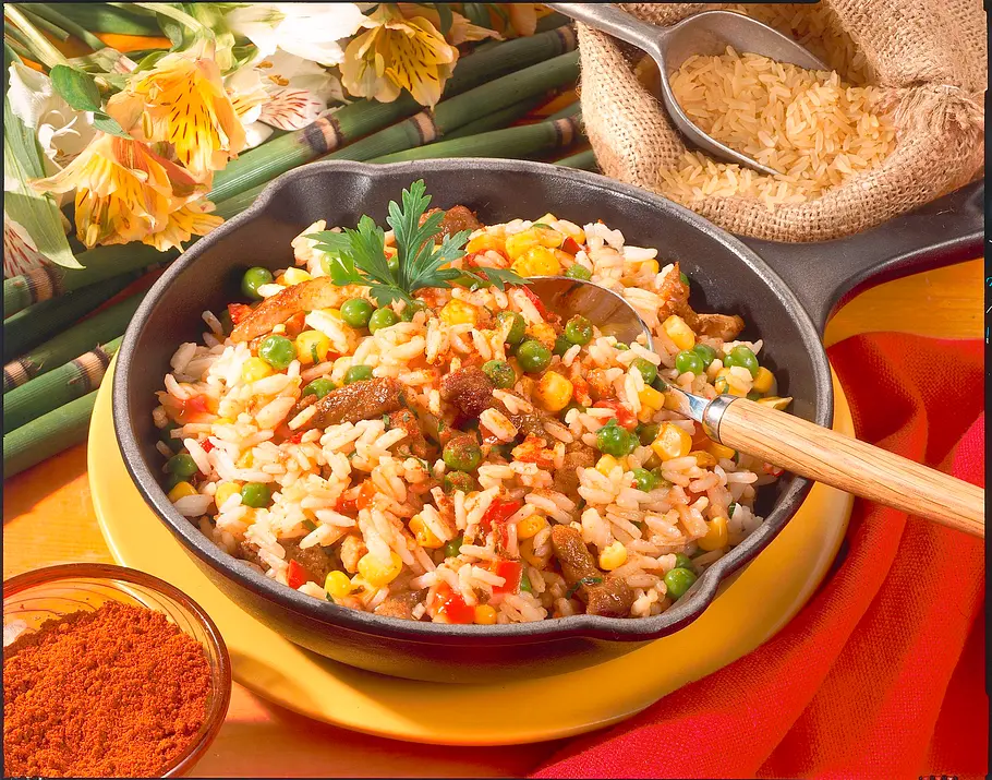 Balkan-Reispfanne Rezept Balkan-Reispfanne Rezept
