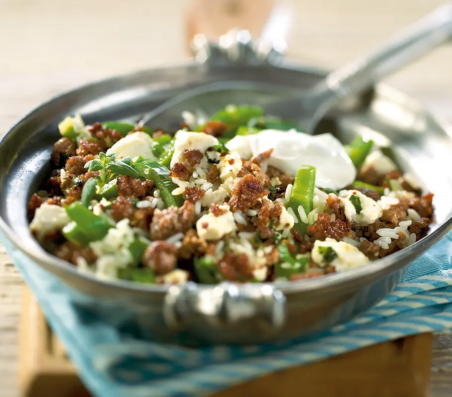 Balkantopf mit Hack und Feta Rezept Balkantopf mit Hack und Feta Rezept