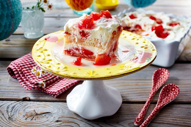 Balsamico-Erdbeer-Tiramisu Rezept