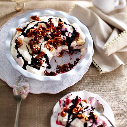 Banana-Fruit-Split auf keksigem Boden Rezept Banana-Fruit-Split auf keksigem Boden Rezept
