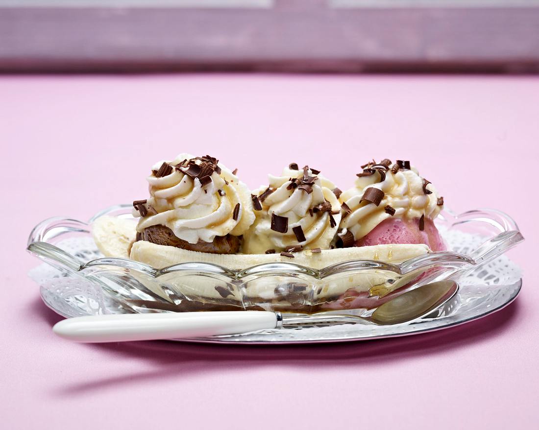 Banana Split Rezept Banana Split Rezept