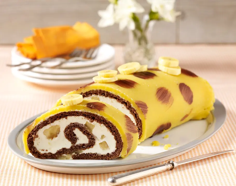 Banana-Split-Rolle Rezept Banana-Split-Rolle Rezept