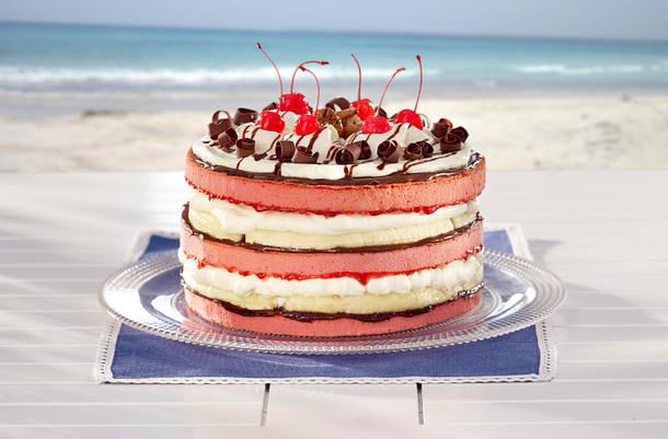 Banana-Split-Torte Rezept