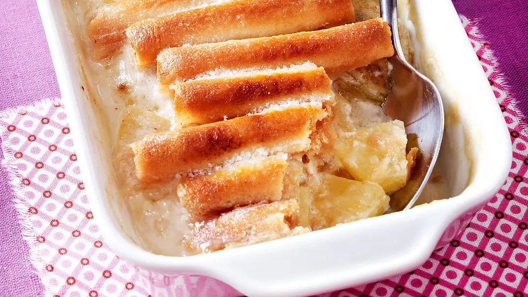 Bananen-Ananas-Gratin mit Kokosmilch Rezept - Foto: LECKER @ Bauer Media Group Bananen-Ananas-Gratin mit Kokosmilch Rezept - Foto: LECKER @ Bauer Media Group