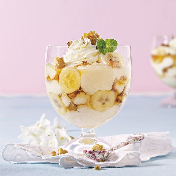 Bananen-Cup mit Honignüssen Rezept