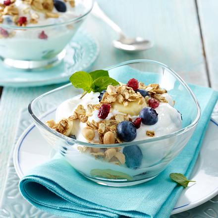 Bananen-Heidelbeer-Quark Rezept