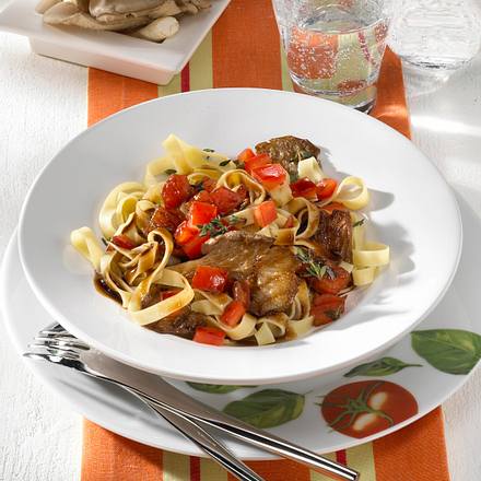 Bandnudeln mit Austernpilzen Rezept
