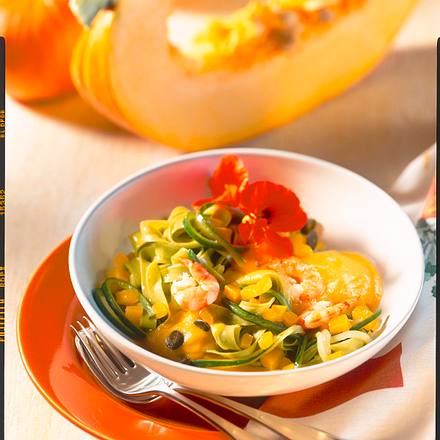Bandnudeln mit Kürbissoße Rezept