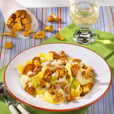 Bandnudeln mit Pfifferlingen Rezept