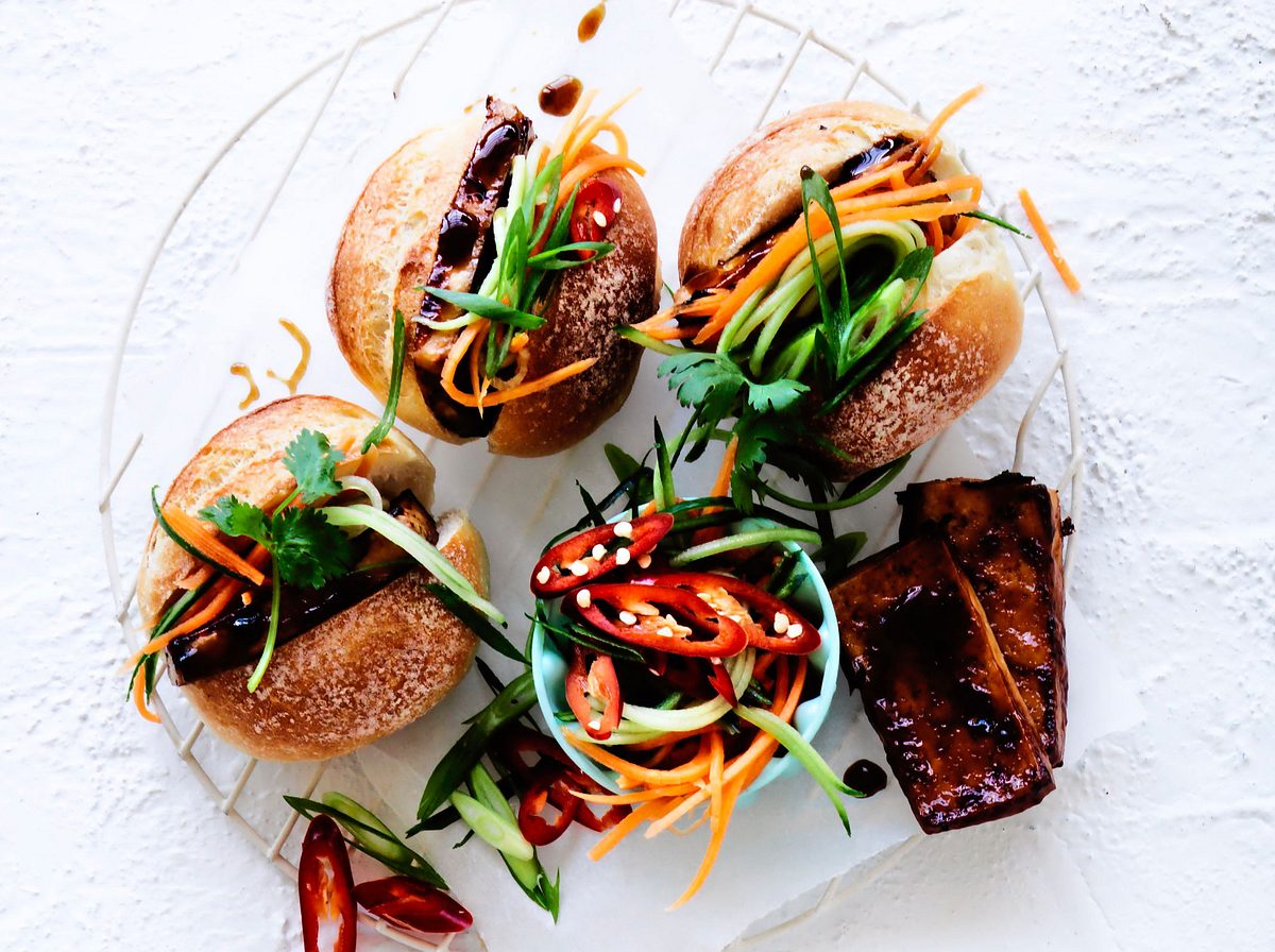 Banh-mi-Burger ganz ohne Hack Rezept