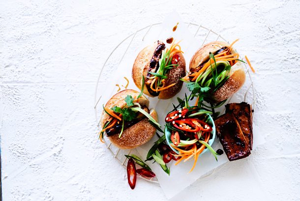 Banh-mi-Burger ganz ohne Hack Rezept