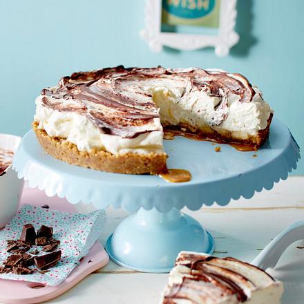 Banoffe-Pie mit Schokoswirl Rezept Banoffe-Pie mit Schokoswirl Rezept