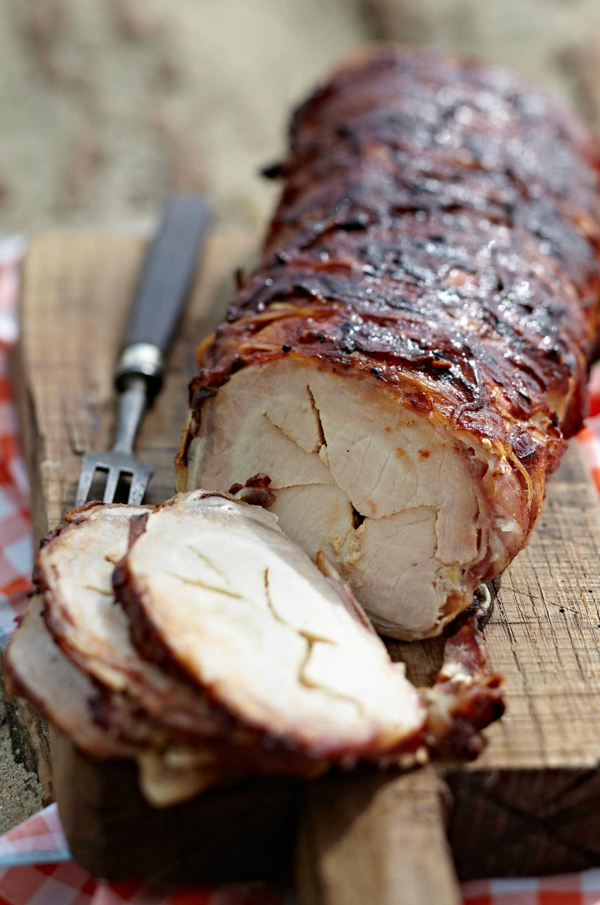 Barbecue-Tennessee-Schweinerücken mit Bacon Rezept