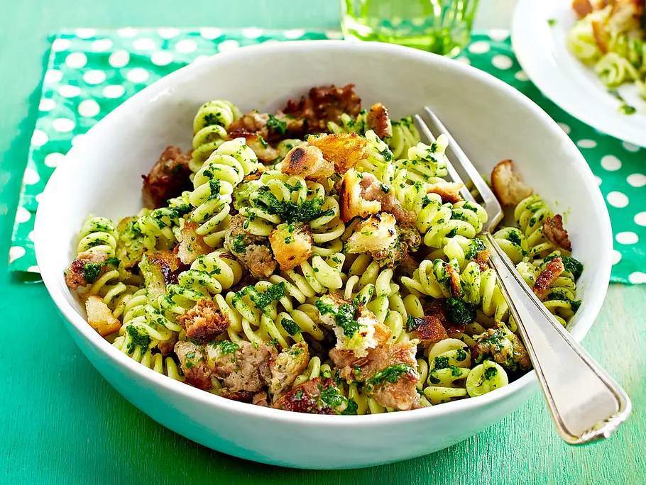 Bärlauch-Salsicce-Fusilli Rezept Bärlauch-Salsicce-Fusilli Rezept