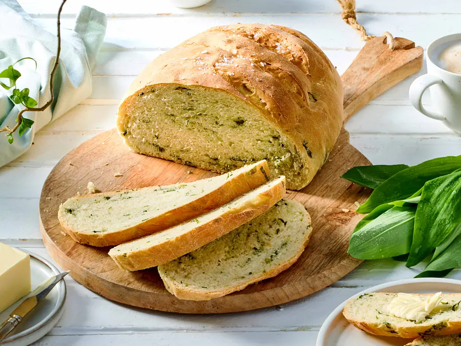 Bärlauchbrot in Scheiben