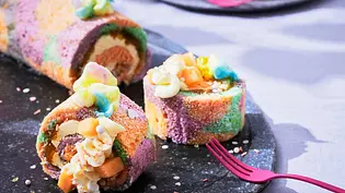 Batik-Biskuit Pretty Peach Rezept - Foto: LECKER @ Bauer Media Group Batik-Biskuit Pretty Peach Rezept - Foto: LECKER @ Bauer Media Group