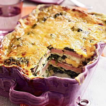 Bayernlasagne mit Leberkas Rezept Bayernlasagne mit Leberkas Rezept