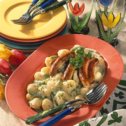 Béchamelkartoffeln mit Brechbohnen Rezept Béchamelkartoffeln mit Brechbohnen Rezept