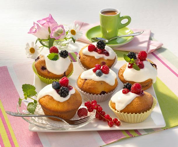Beeren-Muffins Rezept Beeren-Muffins Rezept