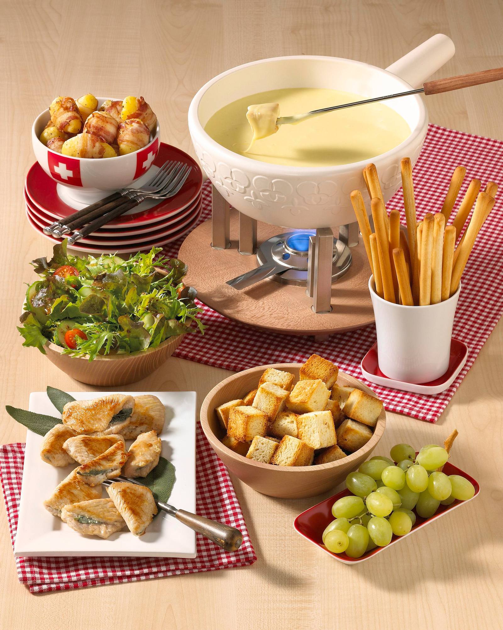 Beilagen (Schweizer Käse-Fondue) Rezept | LECKER