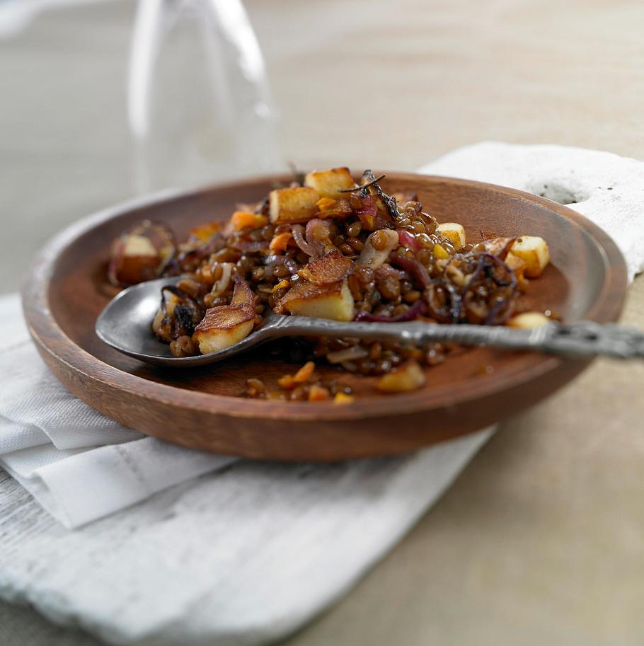 Berglinsen mit Rosmarin Rezept