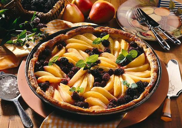 Birnen-Brombeer-Tarte Rezept