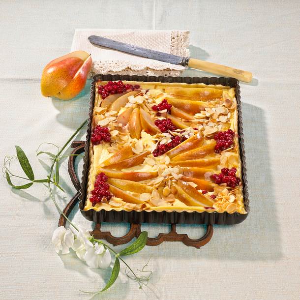 Birnen Flammkuchen Rezept Birnen Flammkuchen Rezept