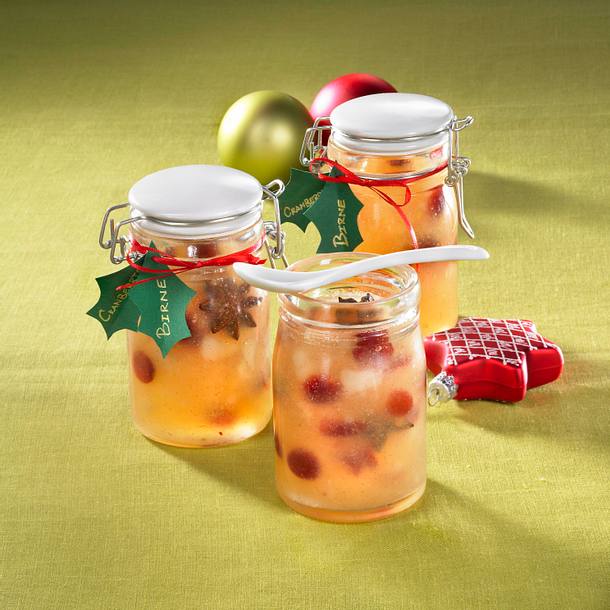 Birnen-Konfitüre mit Cranberries Rezept Birnen-Konfitüre mit Cranberries Rezept
