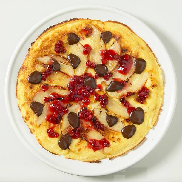 Birnen-Schoko-Pfannkuchen Rezept Birnen-Schoko-Pfannkuchen Rezept