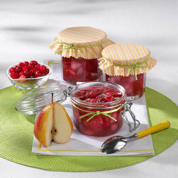 Birnenkonfitüre mit Cranberries Rezept