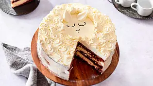 Biskuit-Layer-Torte im Schäfchen-Look Rezept - Foto: LECKER @ Bauer Media Group Biskuit-Layer-Torte im Schäfchen-Look Rezept - Foto: LECKER @ Bauer Media Group