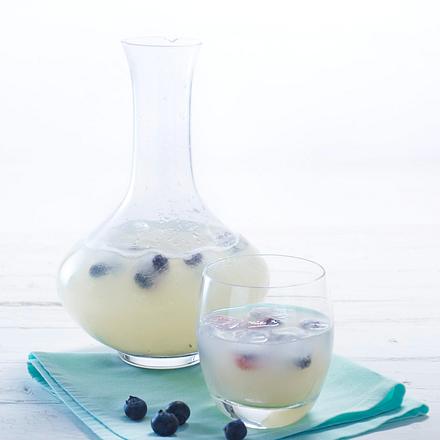 Bitter-Lemon mit Blaubeer-Eiswürfel Rezept