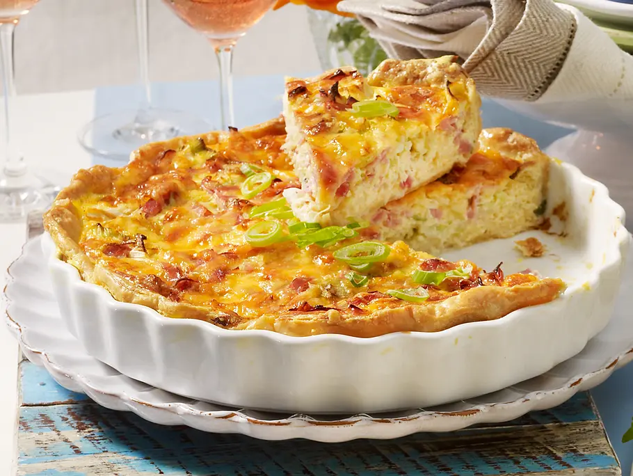 Blätterteig-Quiche Rezept Blätterteig-Schinken-Quiche Rezept