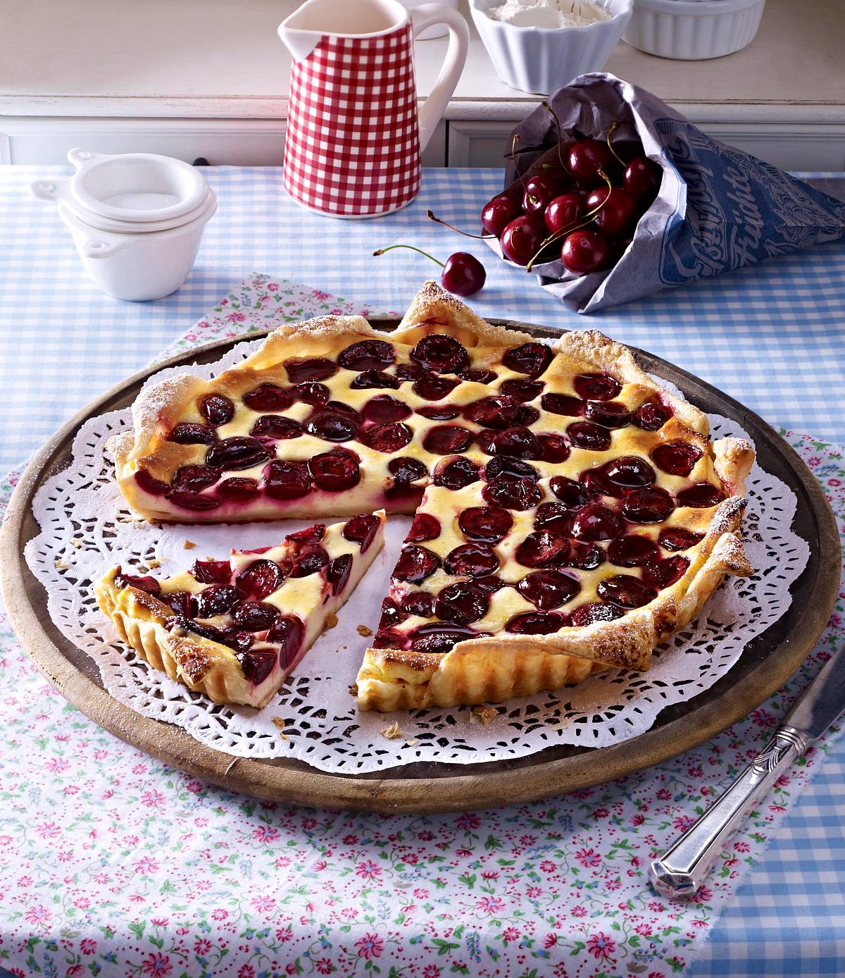 Blätterteig-Tarte mit Kirschen Rezept