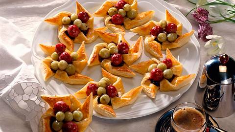 Blätterteig-Windmühlen mit Stachelbeeren Rezept - Foto: Neckermann