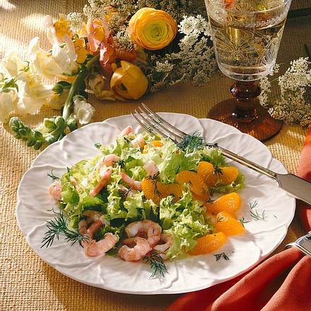 Blattsalat Mit Krabben Und Mandarinen Rezept Lecker