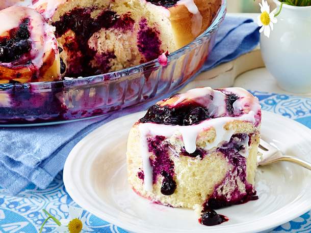 Blaubeer-Hefeschnecken Rezept