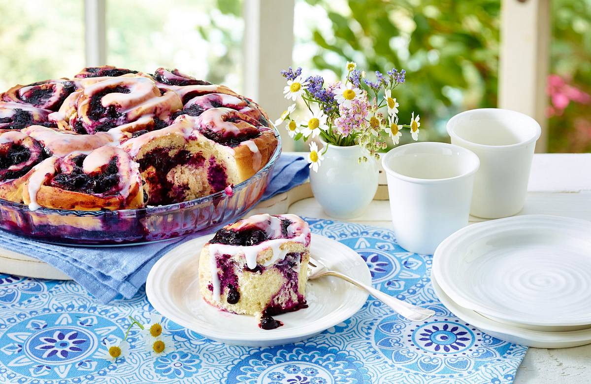 Blaubeer-Hefeschnecken Rezept