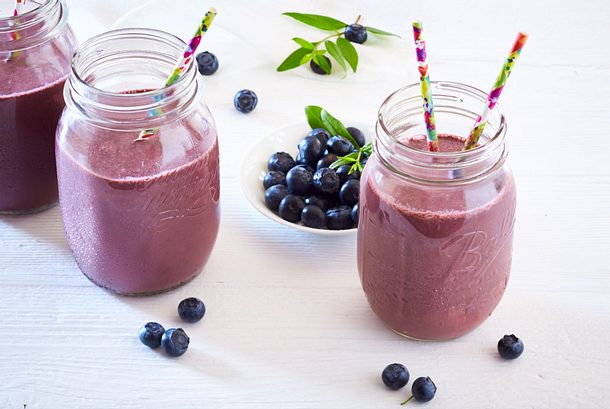 Blaubeer-Kokos-Milchshake Rezept Blaubeer-Kokos-Milchshake Rezept