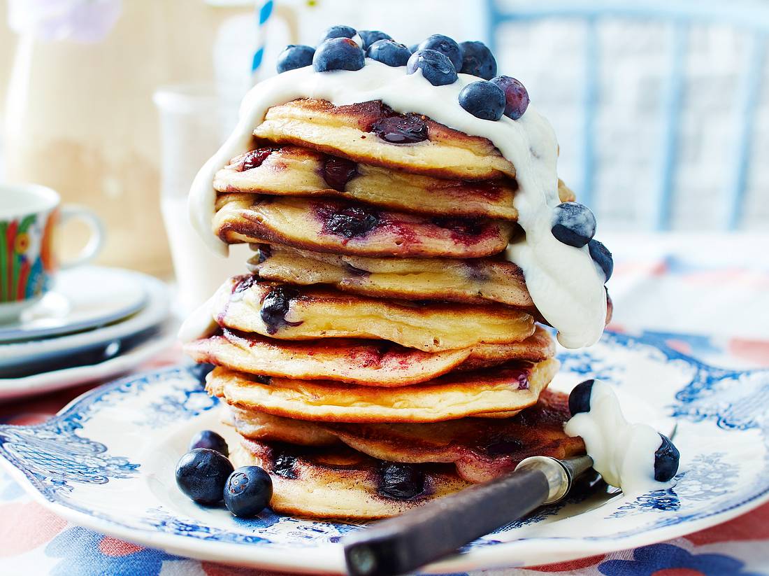 Blaubeer-Pancakes Rezept | LECKER