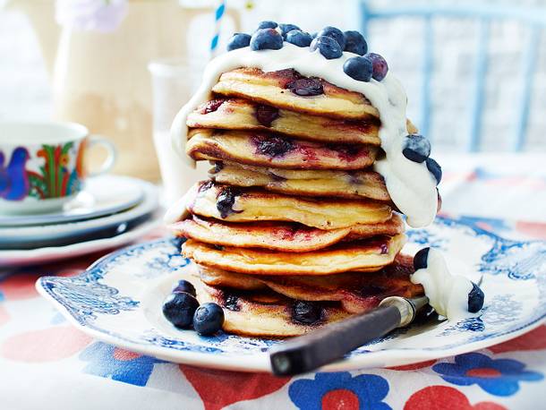 Blaubeer-Pancakes Rezept Blaubeer-Pancakes Rezept
