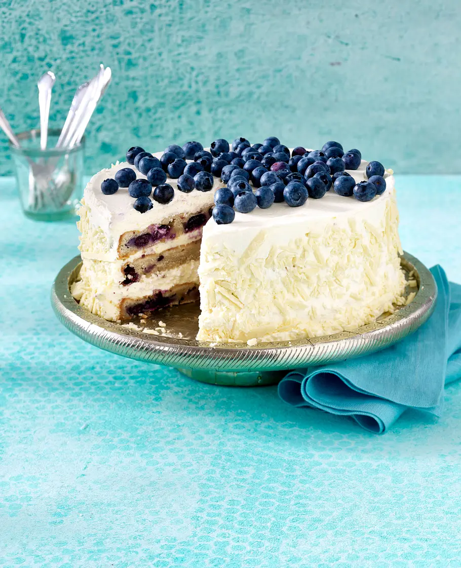 Blaubeertorte mit Zitronencreme Rezept Blaubeertorte mit Zitronencreme Rezept