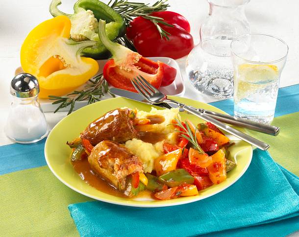 Blitz-Rouladen mit Paprika Rezept