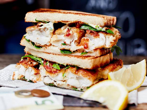 Blitzschnelles Surf-and-Turf-Sandwich aus dem Vorrat Rezept