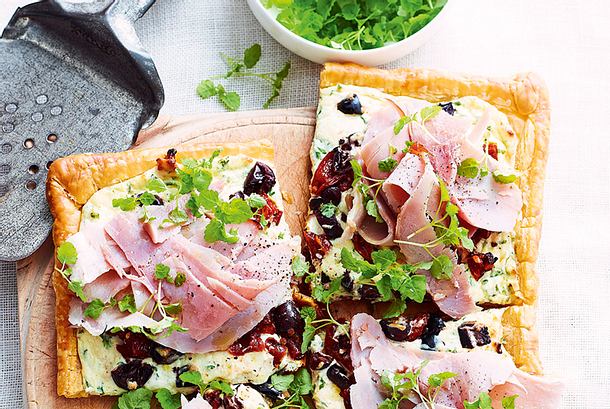 Blitztarte mit Schinken Rezept Blitztarte mit Schinken Rezept