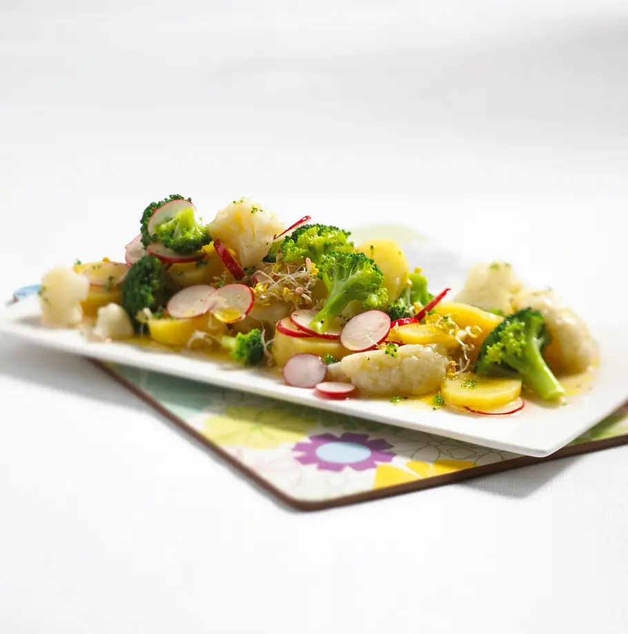 Blumenkohl-Broccoli-Kartoffel-Salat Rezept