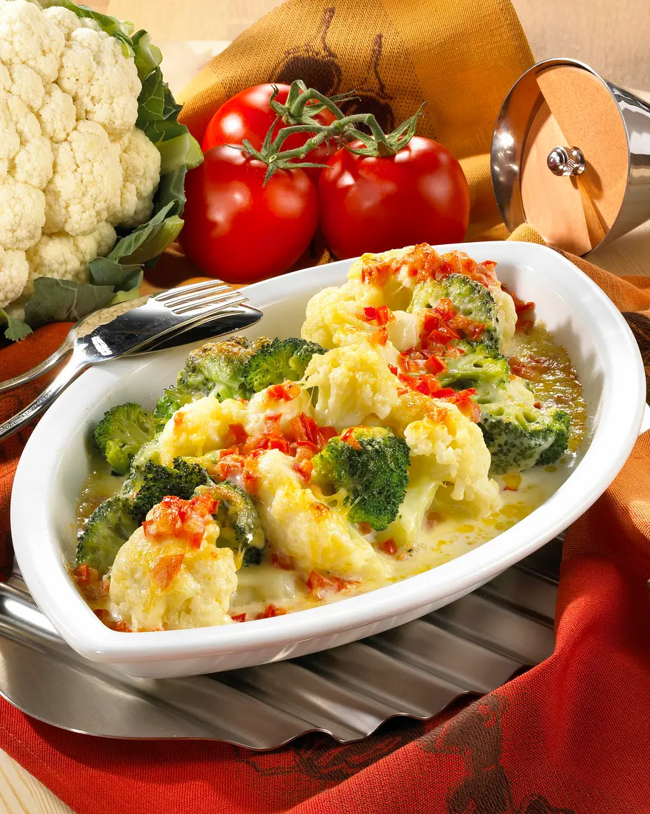 Blumenkohl-Brokkoli-Auflauf Rezept Blumenkohl-Brokkoli-Auflauf Rezept
