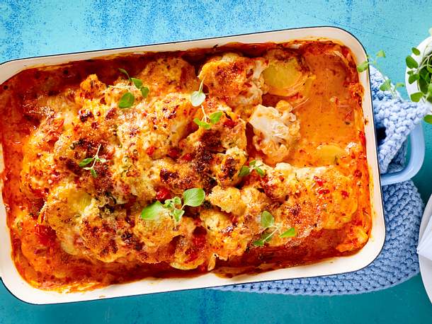 Blumenkohl-Kartoffelgratin zum Sattessen Rezept Blumenkohl-Kartoffelgratin zum Sattessen Rezept