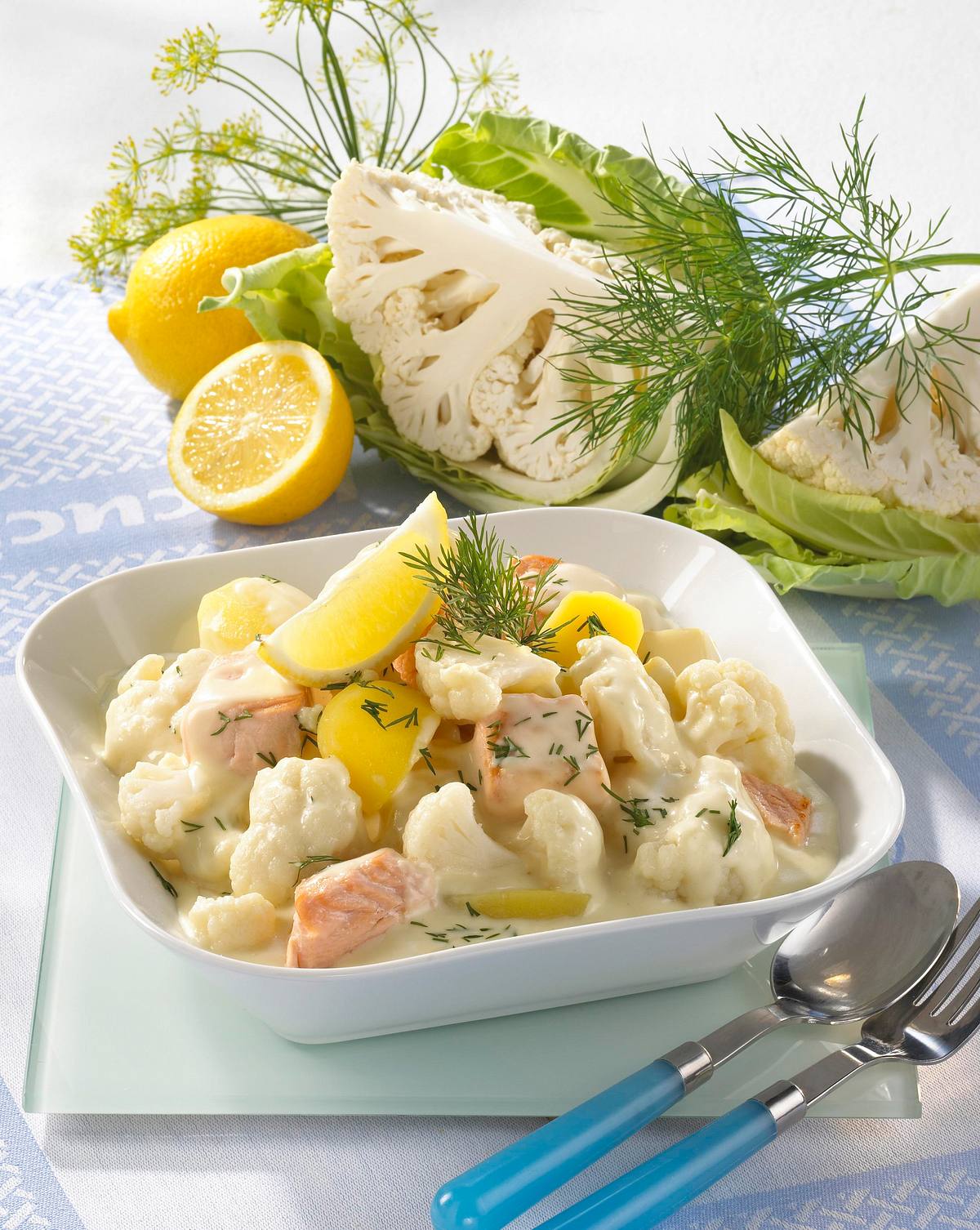 Blumenkohl-Lachs-Ragout mit Kartoffeln Rezept